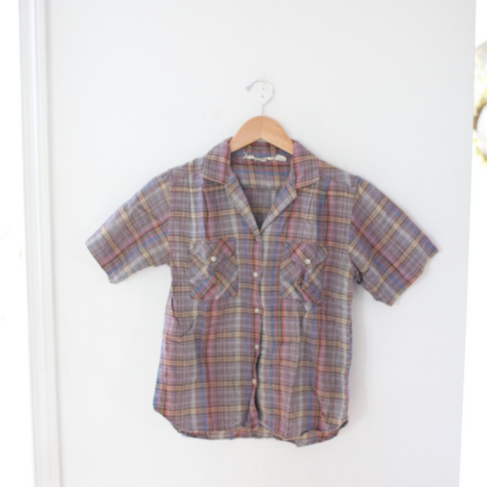 Vintage plaid button down